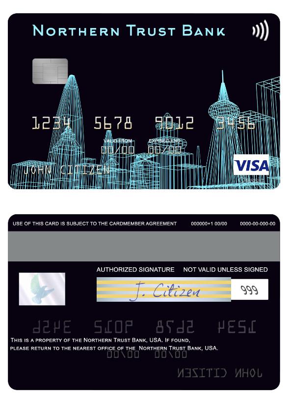USA Northern Trust Bank visa card